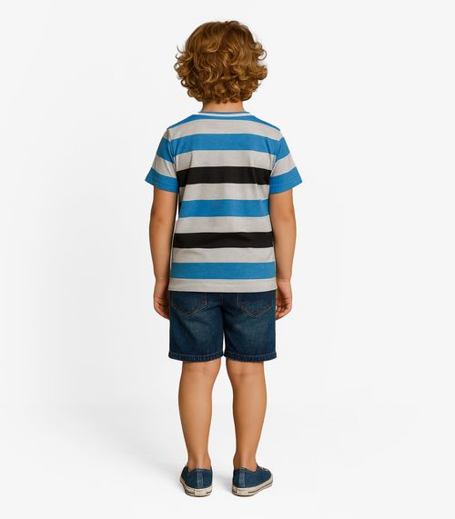 Camiseta Infantil Masculina Infinita Cor Azul