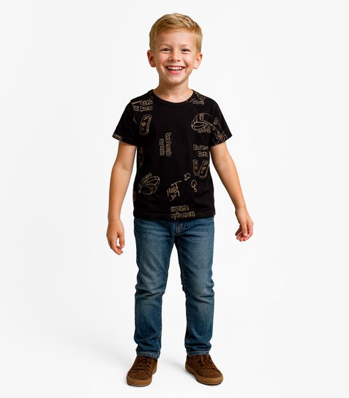 Camiseta Infantil Masculina Infinita Cor Preto