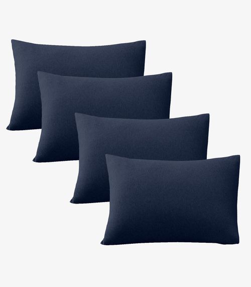 Kit 4 Fronhas Avulsas Lisas Fusion Vivaldi Azul