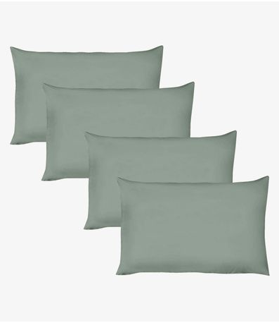 Kit 4 Fronhas Avulsas Premium Fio Penteado Lisa Vivaldi Verde