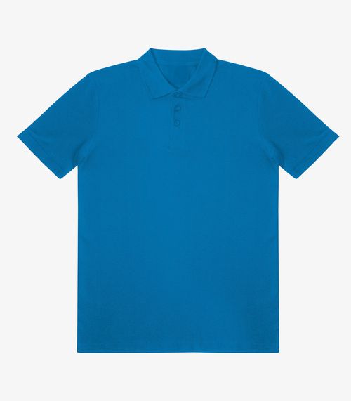 Polo Masculina Piquet Básica Select Azul