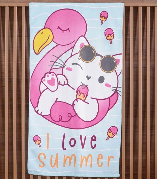 Toalha De Praia Infantil Bene Casa Rosa