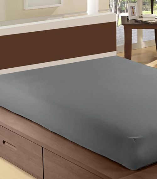 Lençol Solteiro Com Elástico Avulso Camesa Cinza