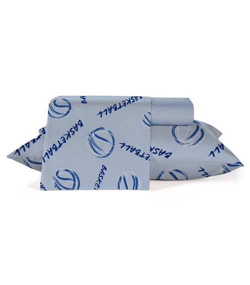 Jogo De Cama Duplo Solteiro Teka Azul