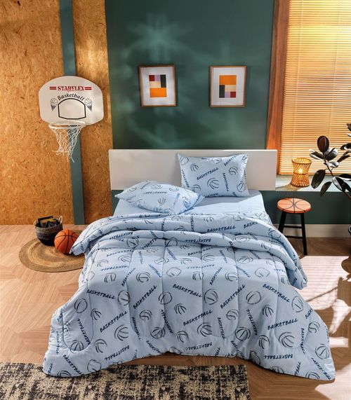 Jogo De Cama Duplo Solteiro Teka Azul