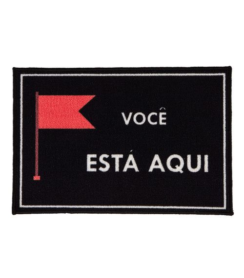 Capacho Bem-Vindo Estampado Corttex Preto