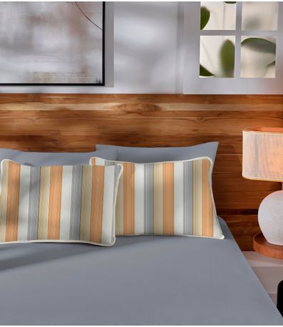 Jogo de Cama Queen 3pçs Estampado Vivaldi Cinza