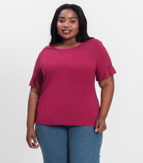 Blusa Plus Size Infinita Cor Rovitex Roxo