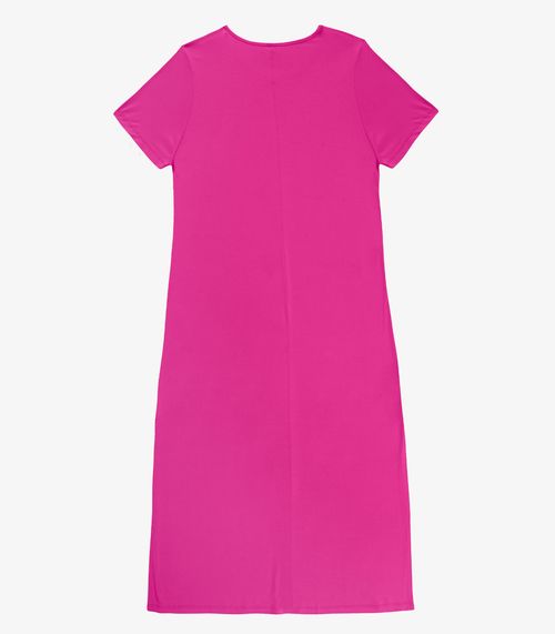 Vestido Feminino Midi Plus Size Infinita Cor Rosa