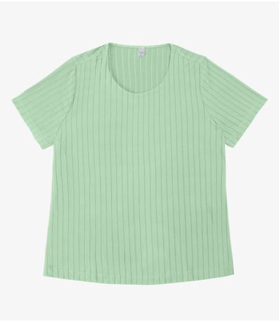 Blusa Malha Delicate Plus Infinita Cor Verde