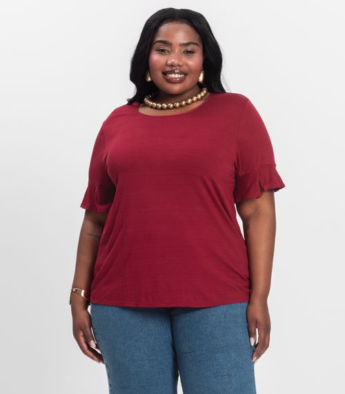 Blusa Plus Size Infinita Cor Rovitex Vermelho