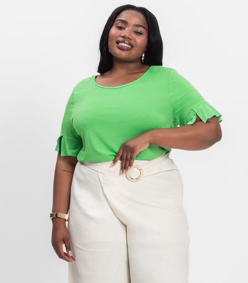 Blusa Plus Size Infinita Cor Rovitex Verde