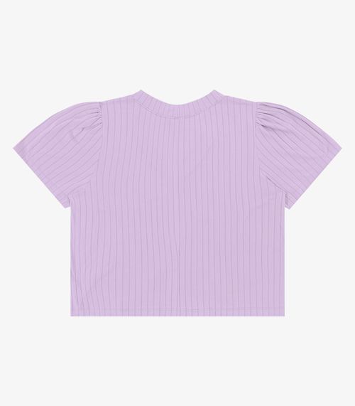 Blusa Canelada Plus Infinita Cor Roxo