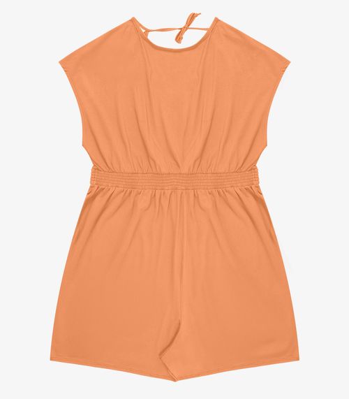 Macaquinho Feminino Malha Visco Infinita Cor Laranja