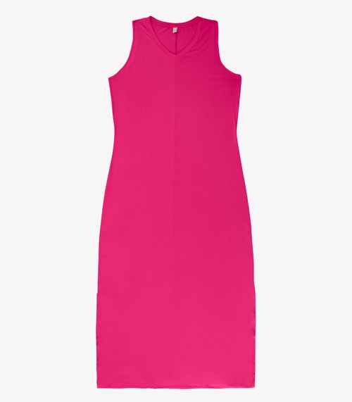 Vestido Longo Plus Size Infinita Cor Rosa