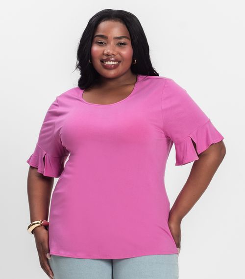 Blusa Plus Size Infinita Cor Rovitex Rosa