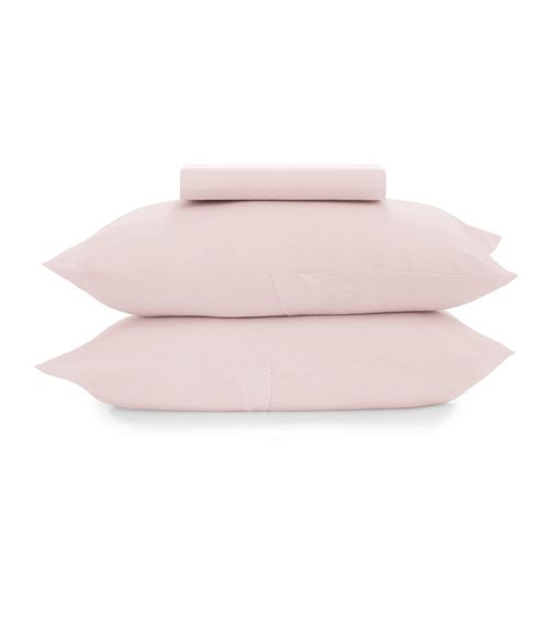 Jogo de Cama Casal Malha Fio Penteado Altenburg Rosa