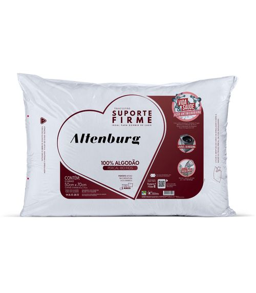 Travesseiro Suporte Firme Antimicrobiana Altenburg Branco
