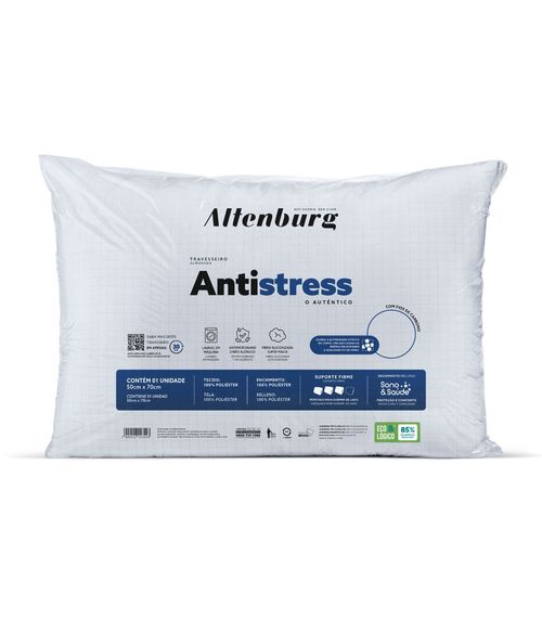 Travesseiro Antistress Antimicrobiana Altenburg Branco