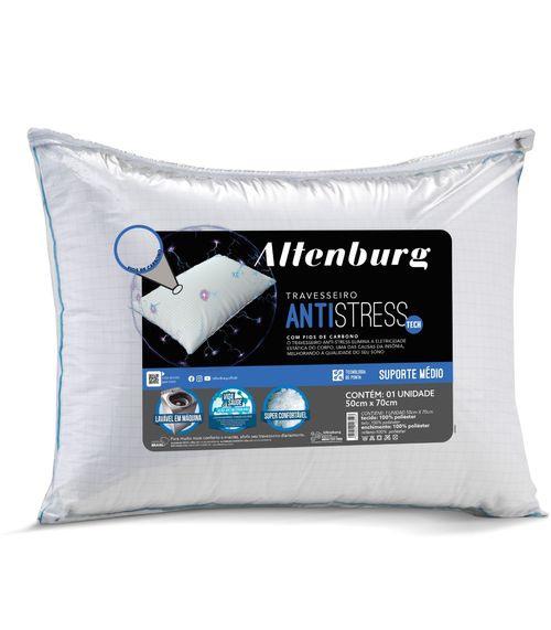 Travesseiro Antistress Antimicrobiana Altenburg Branco
