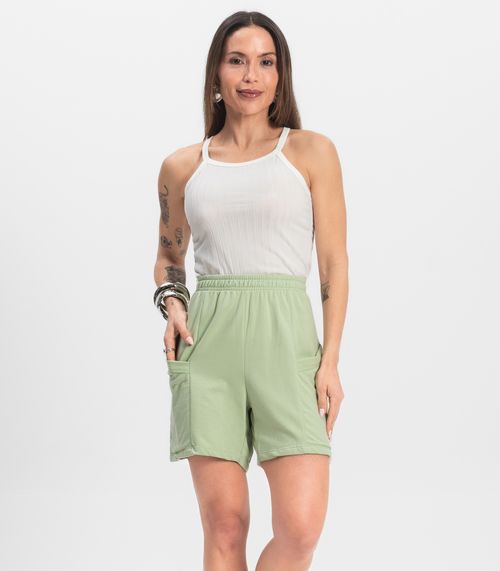 Shorts Feminino Moletinho Infinita Cor Verde