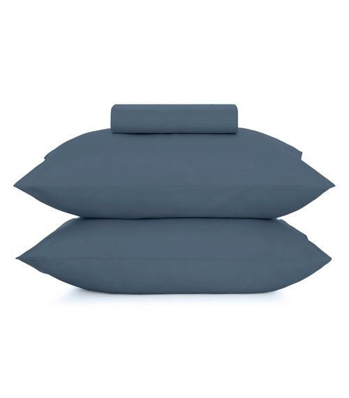 Jogo De Cama Casal Toque Acetinado Altenburg Azul