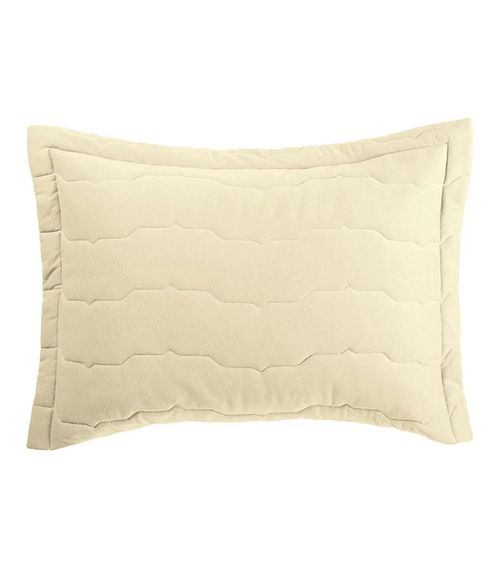 Porta Travesseiro Malha Fio Penteado Altenburg Bege