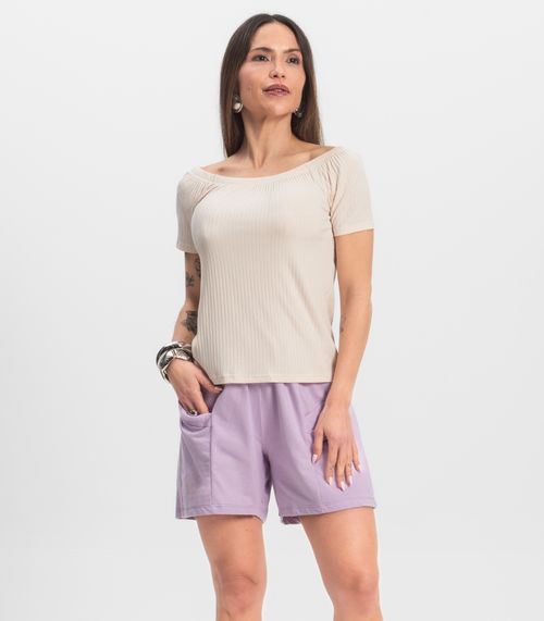 Shorts Feminino Moletinho Infinita Cor Roxo