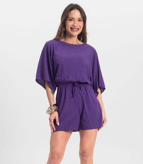 Macaquinho Feminino Viscose Infinita Cor Roxo
