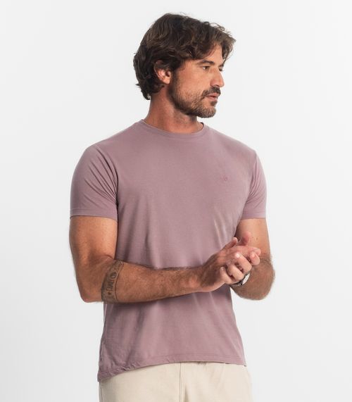 Camiseta Masculina Plus Size Básica Select Lilás