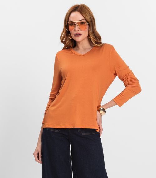 Blusa Manga Longa Select Laranja