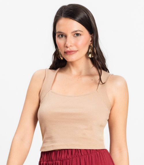 Cropped Feminino Select Marrom