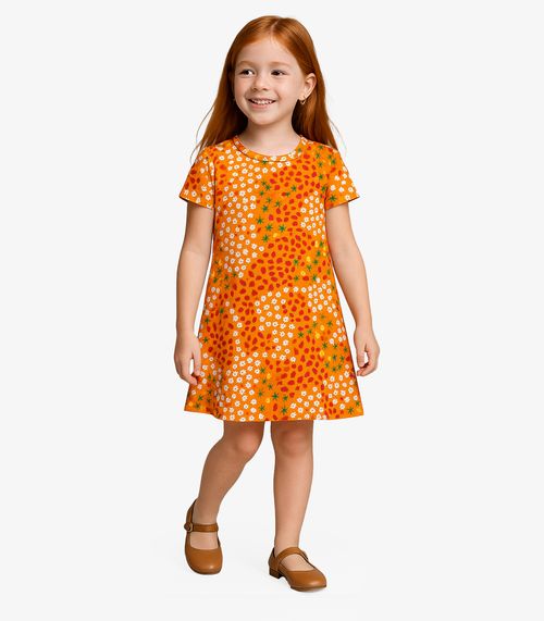 Vestido Feminino Infantil Select Laranja
