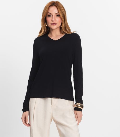 Blusa Manga Longa Select Preto