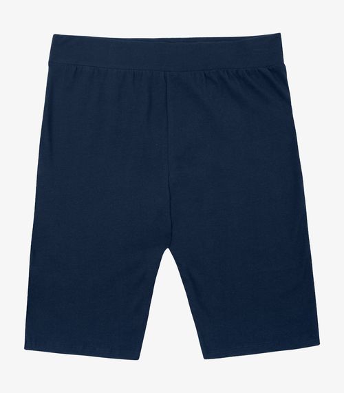 Bermuda Ciclista Feminina em Cotton Pesado Select Azul