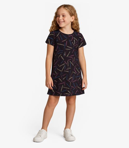 Vestido Feminino Infantil Select Preto