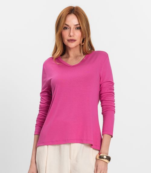 Blusa Manga Longa Select Rosa