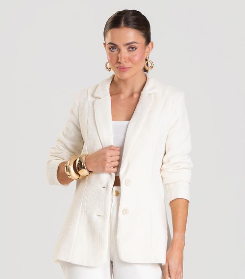 Blazer Feminino Tweed Endless Bege