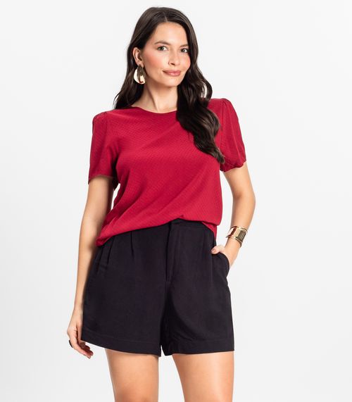 Blusa Feminina Em Viscose Infinita Cor Vermelho