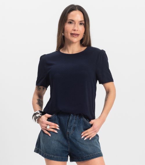 Blusa Feminina Em Viscose Infinita Cor Azul