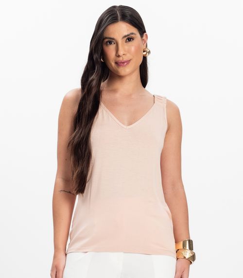 Regata Alça Franzida Feminino Rovitex Rosa