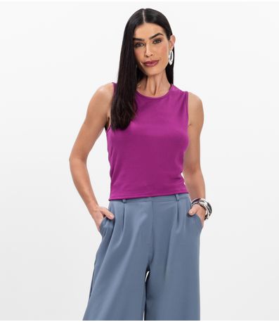 Regata Feminina em Ponto Roma Rovitex Roxo