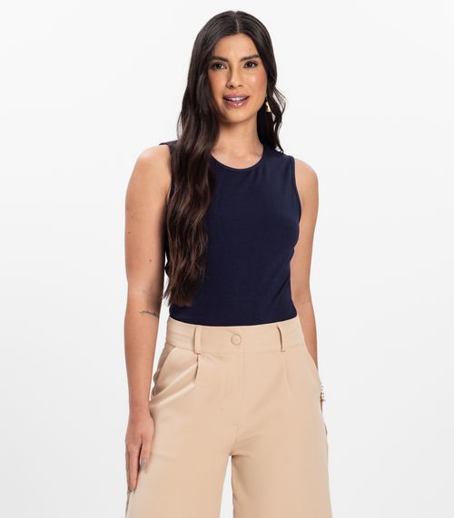 Regata Feminina em Ponto Roma Rovitex Azul