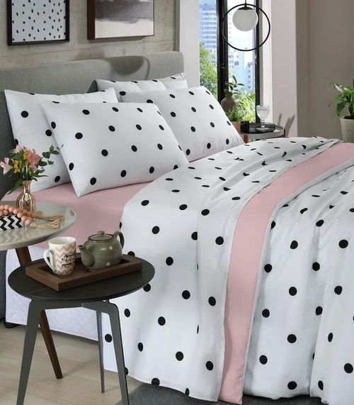 Jogo De Cama Queen Poá 150 Fios Lar E Lazer Branco