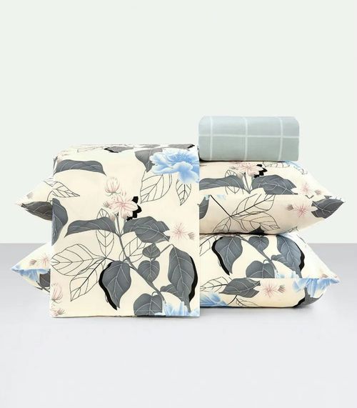 Jogo De Cama King 200 Fios 4 Peças Lar E Lazer Bege