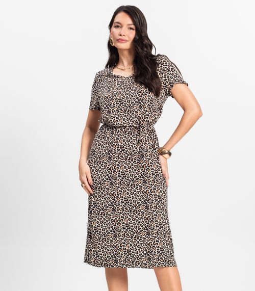 Vestido Midi Feminino Select Bege