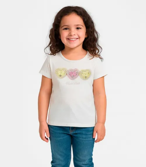 Blusa Infantil Manga Curta Trick Nick Bege