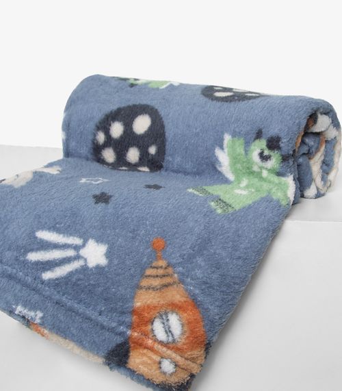 Manta Infantil Microfibra Bene Casa Azul