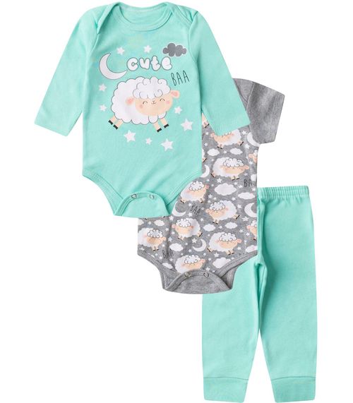 Kit Body Infantil Longo 3 Peças Select Verde