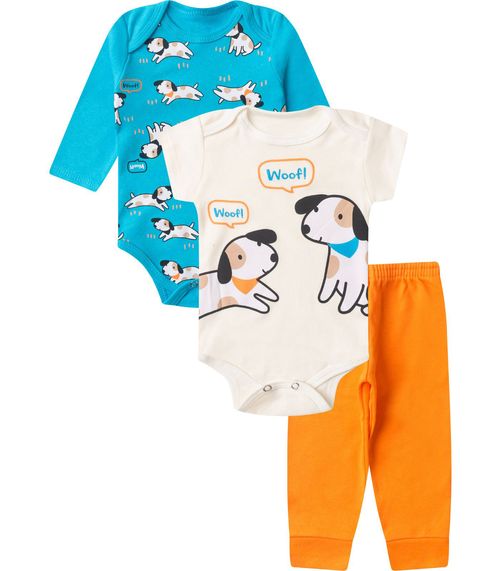 Kit Body Infantil Longo 3 Peças Select Azul